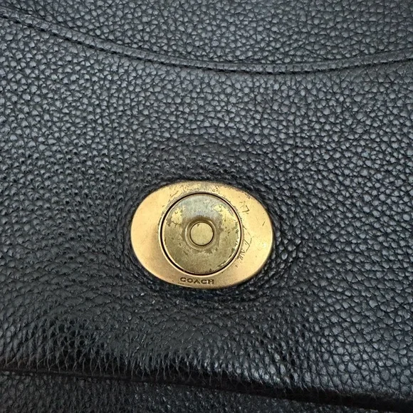 Coach Black Crossbody Bag with Gold Accent - Picture 4 of 7
